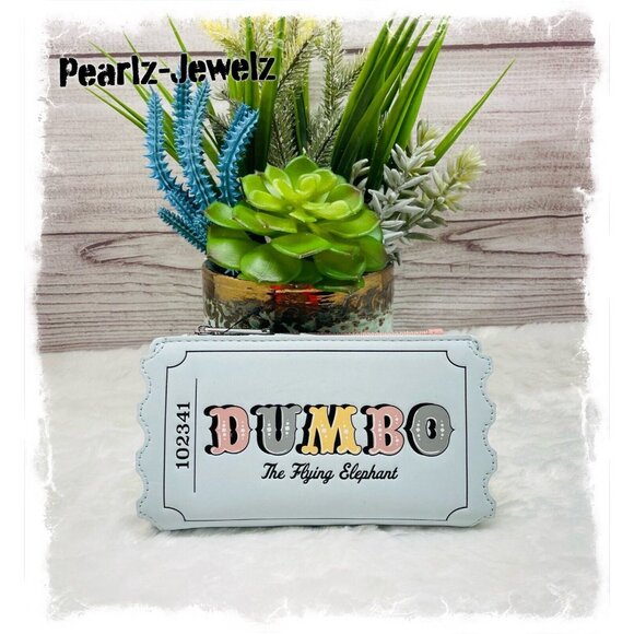 Loungefly Disney Dumbo Blue Circus Ticket Wallet NWT